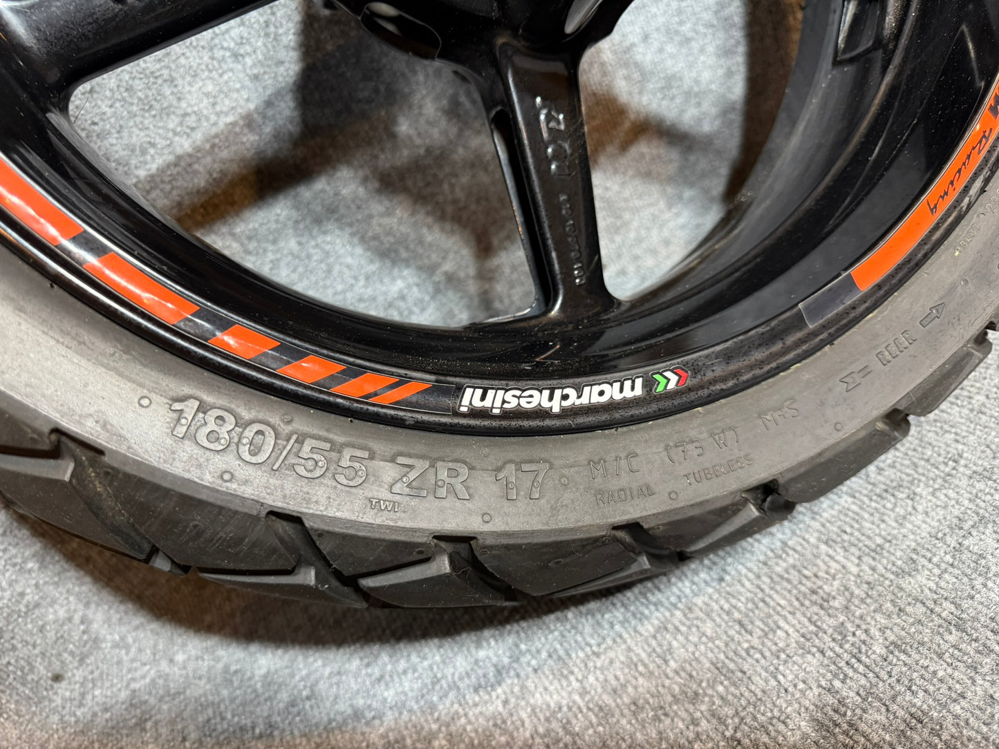 6101000114430 KTM 990 Brembo Marchesini Rear Wheel & Tire Black