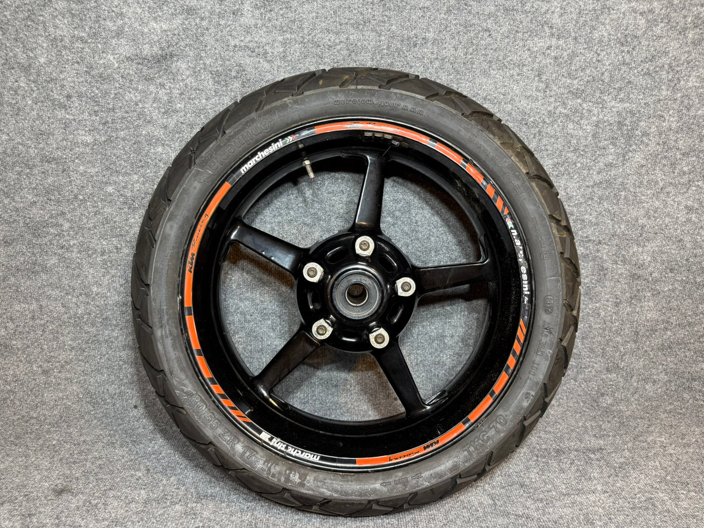 6101000114430 KTM 990 Brembo Marchesini Rear Wheel & Tire Black