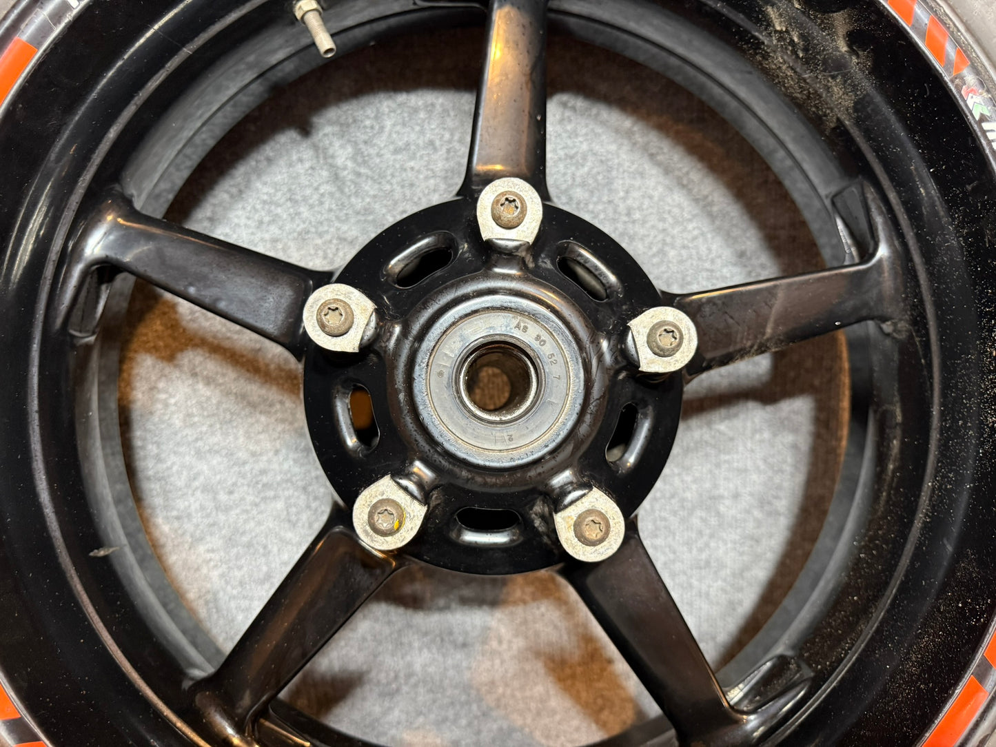 6101000114430 KTM 990 Brembo Marchesini Rear Wheel & Tire Black