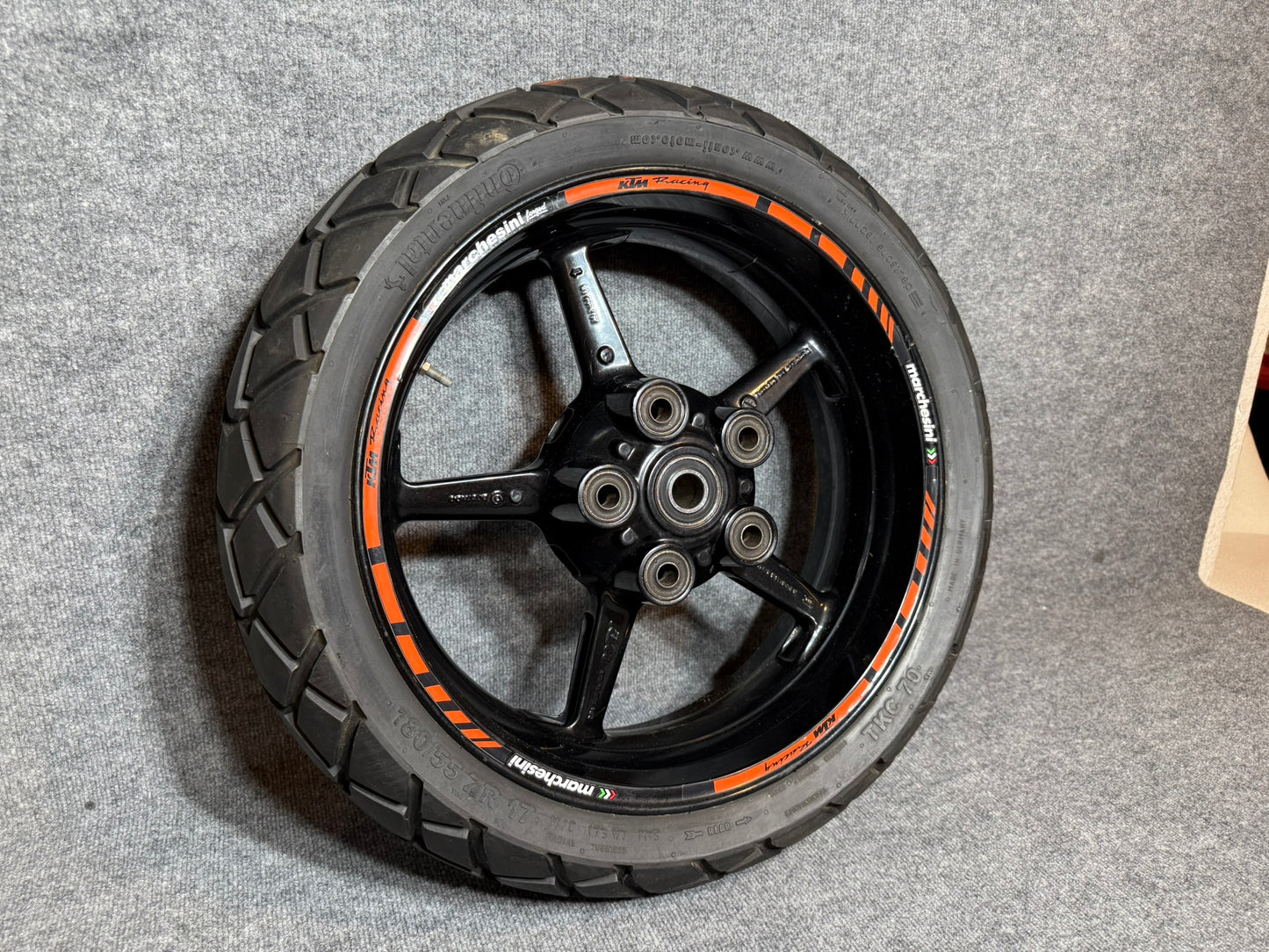 6101000114430 KTM 990 Brembo Marchesini Rear Wheel & Tire Black