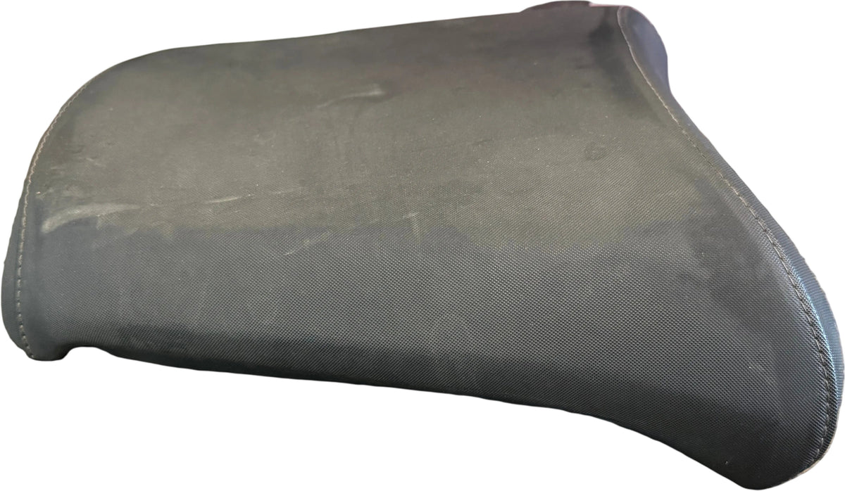 BMW R 1200 GS pillion seat, seating surface showing light scuffing from normal use