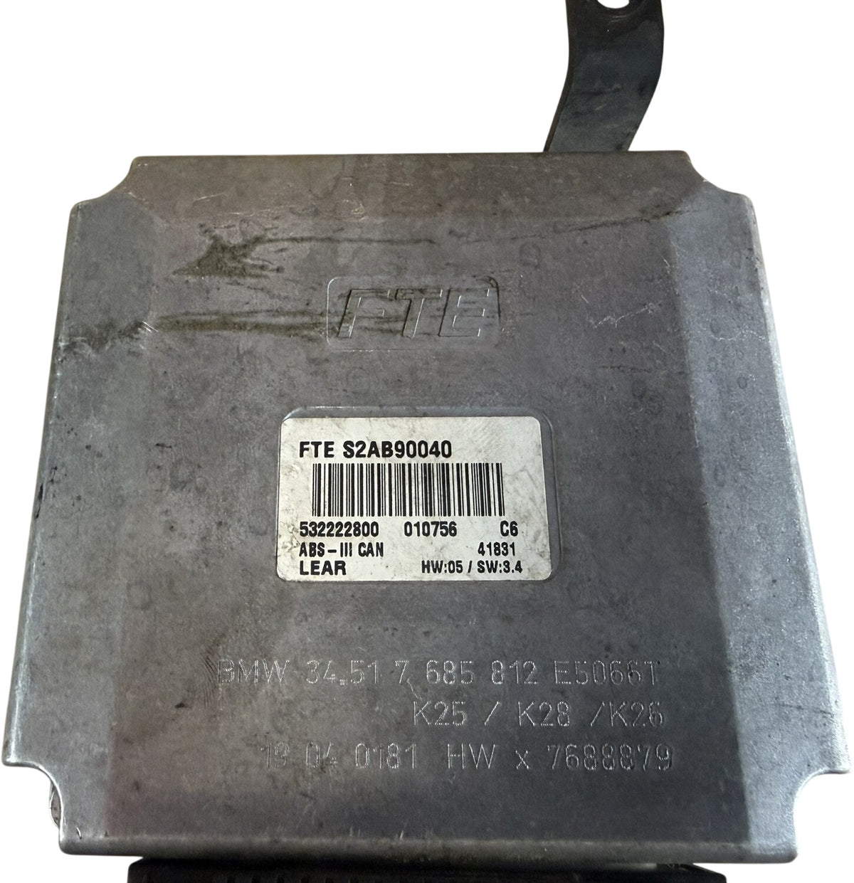 BMW ABS modulator label FTE S2AB90040 34517685812
